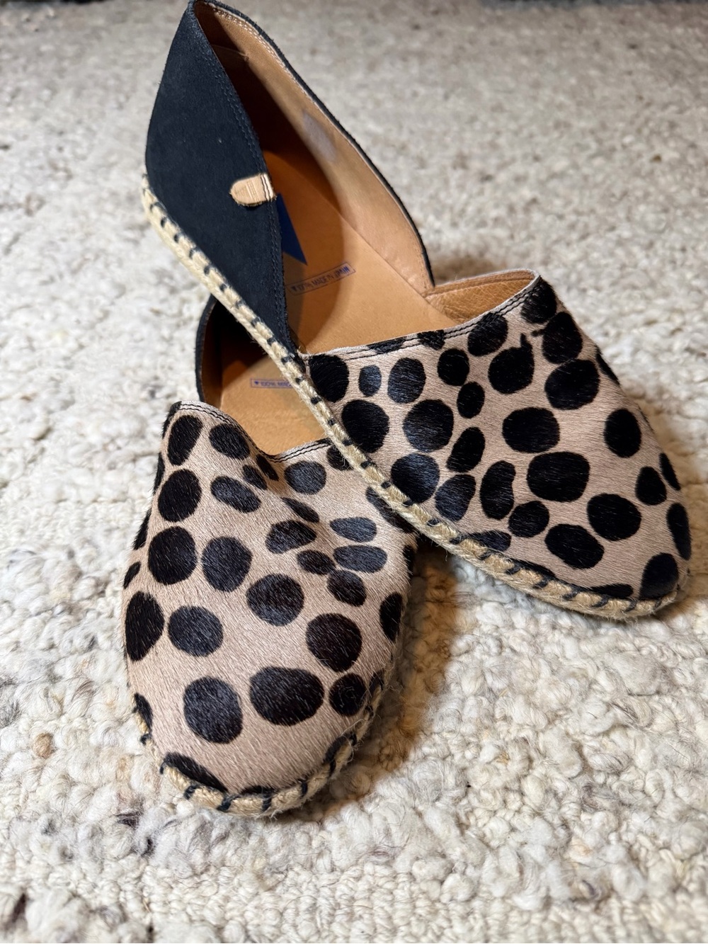 Verbenas Espadrille Flats - Black & Tan
